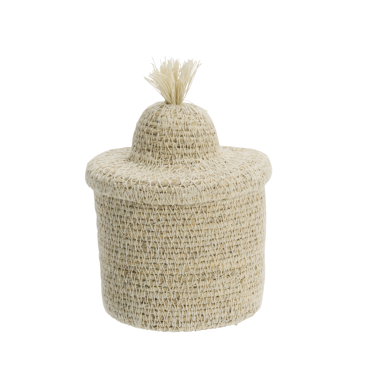 Seagrass basket w/ lid
