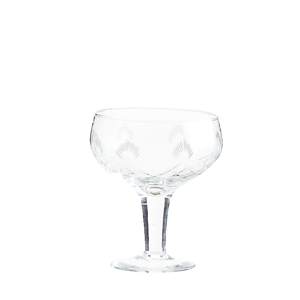Cocktail glass w/ cutting