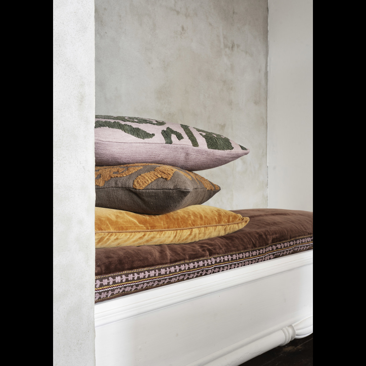 Suzani embroidered cushion cover
