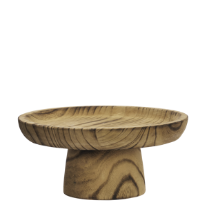Wooden pedestal tray