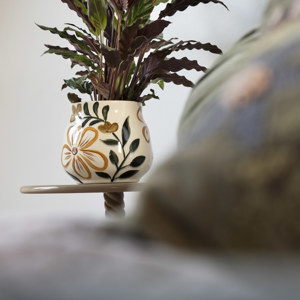 Round metal coffee table