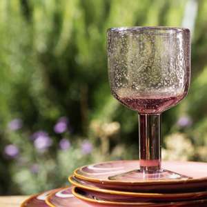 Coloured wine glass