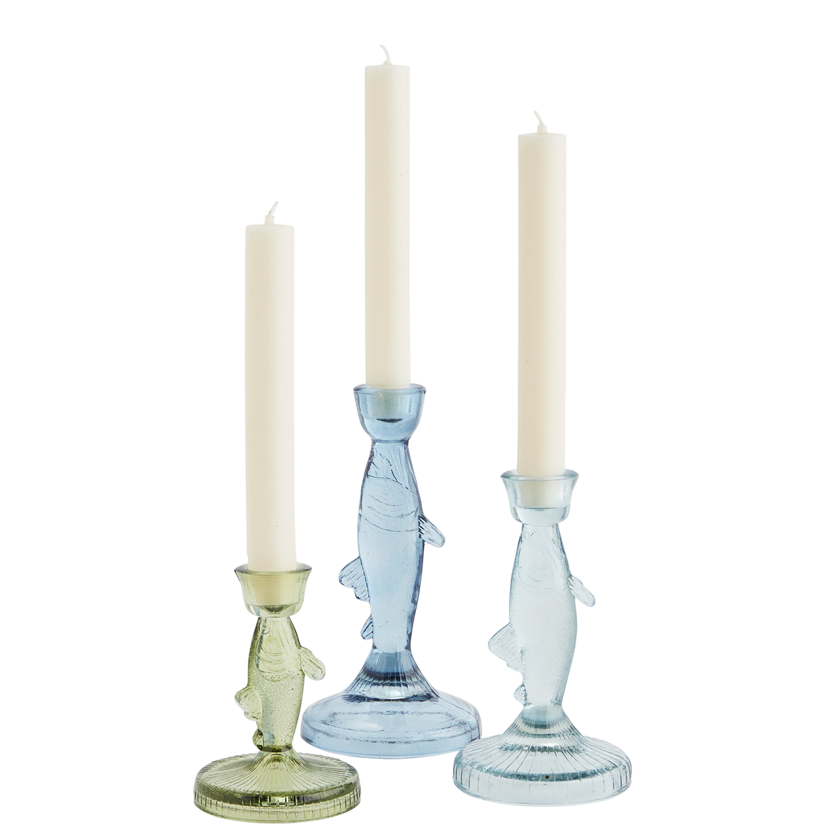 Fish glass candle holders