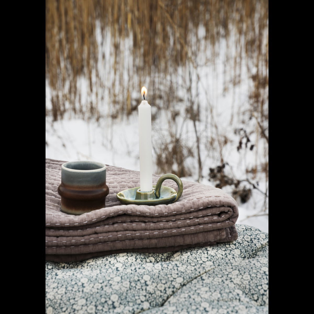 Quilted cotton throw