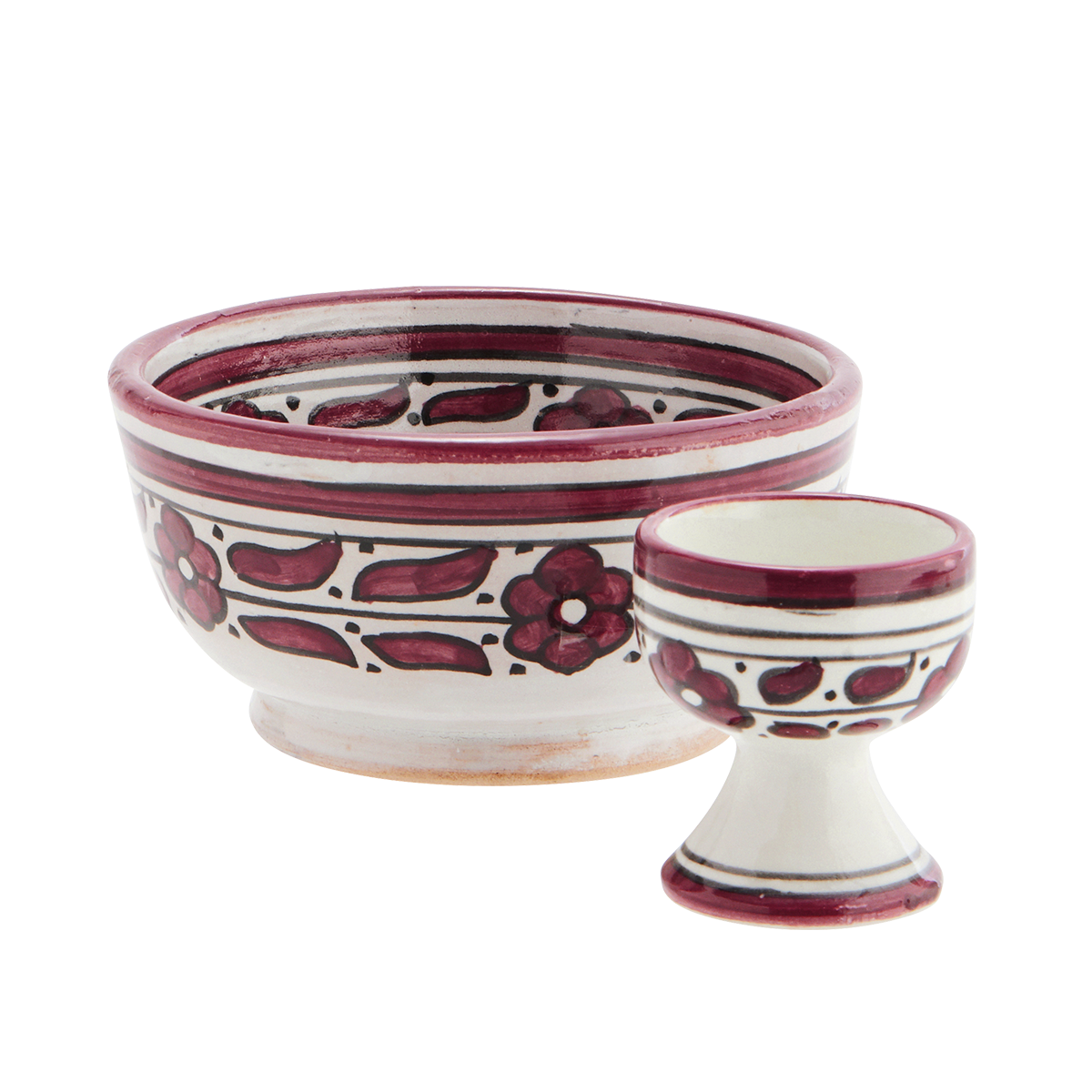 Hand painted stoneware egg cup Hand painted stoneware egg cup