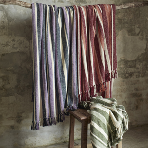 Recycled cotton throw