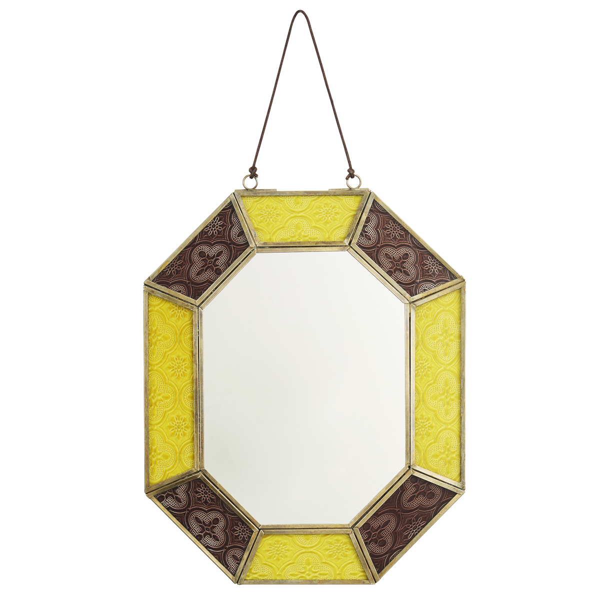 Hanging mosaic mirror