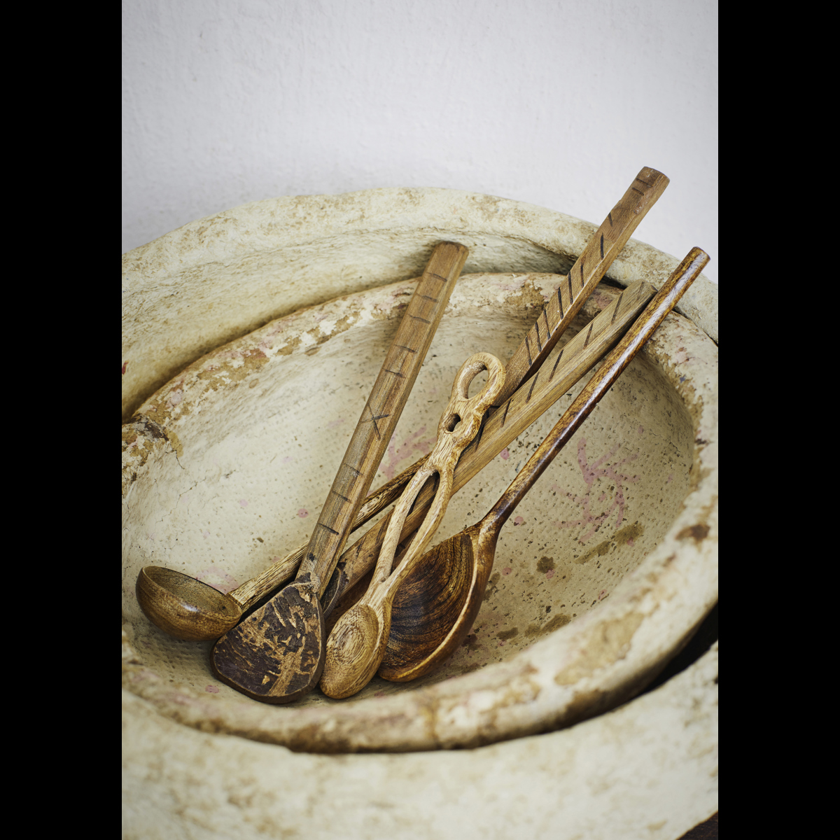 Wooden serving spoon