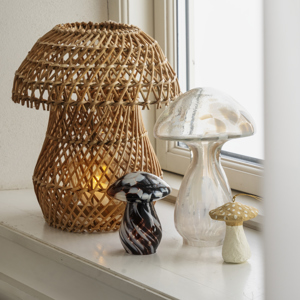 Handmade cotton mache mushrooms