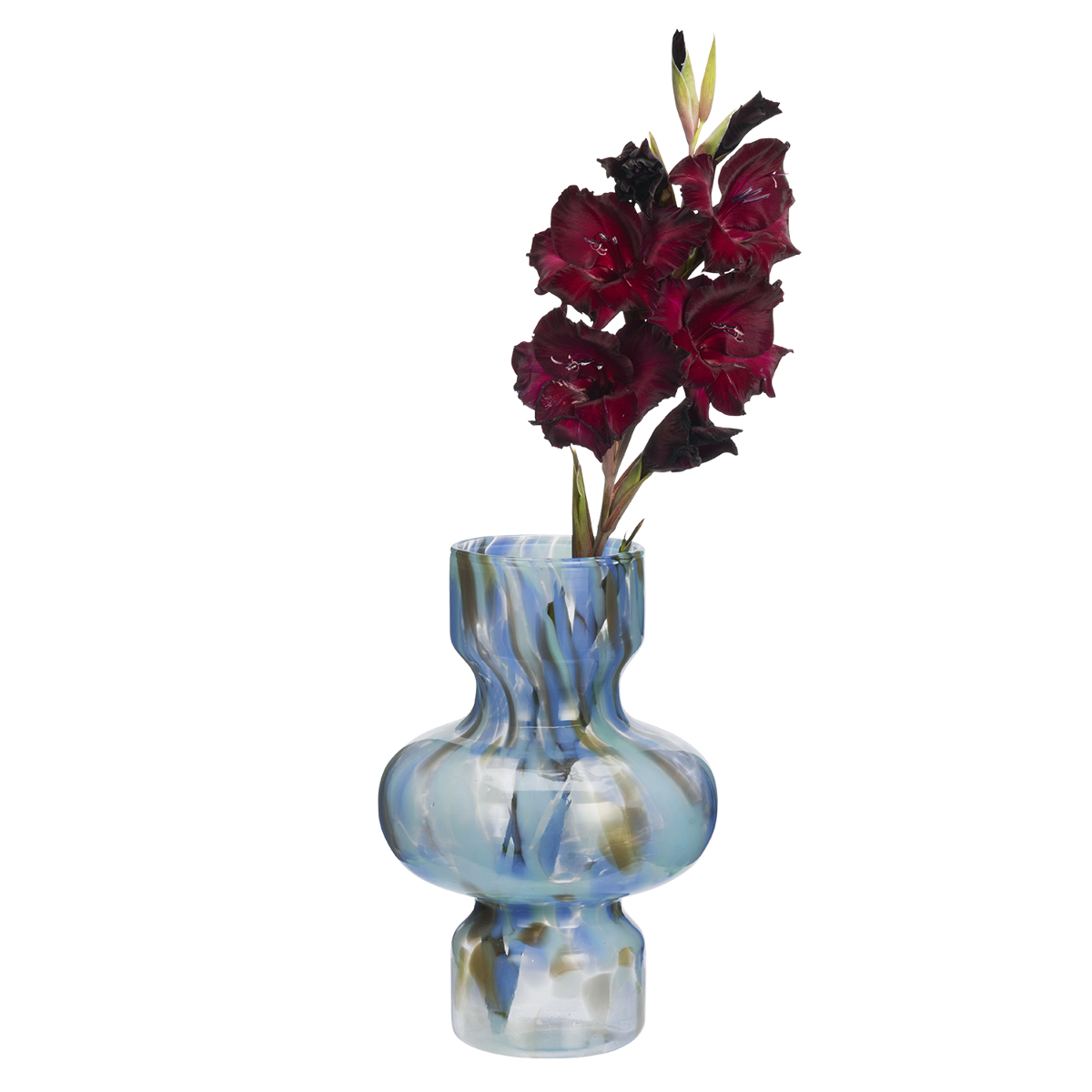 Dotted glass vase