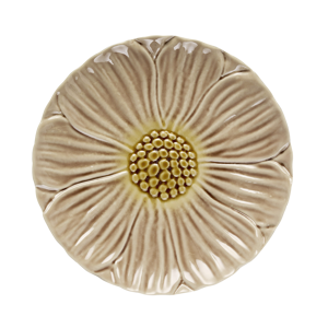 Stoneware flower plate