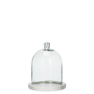 Glass clotch w/ marble