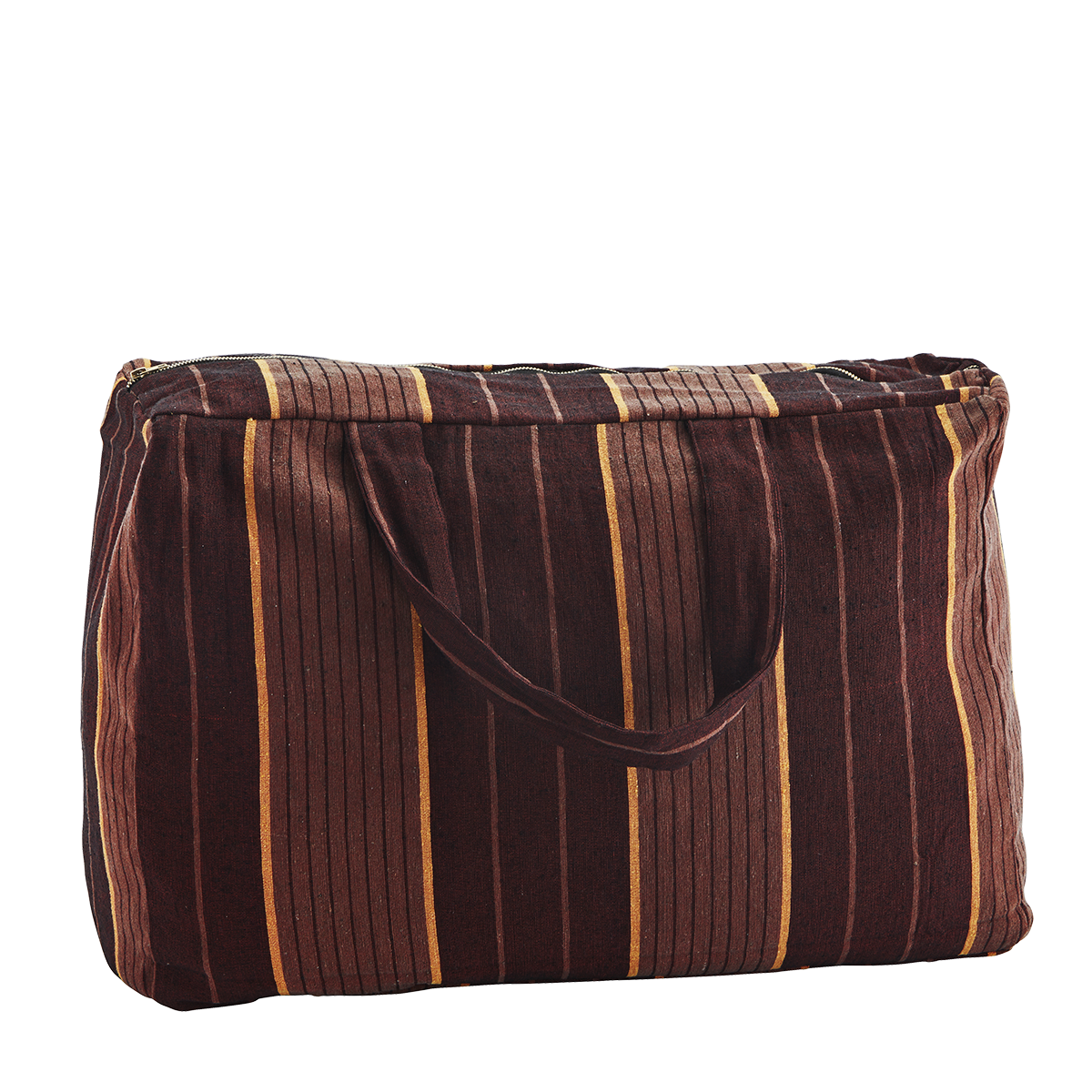 Striped cotton travel bag