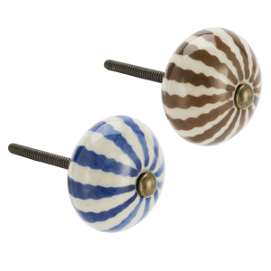 Hand-painted stoneware doorknob