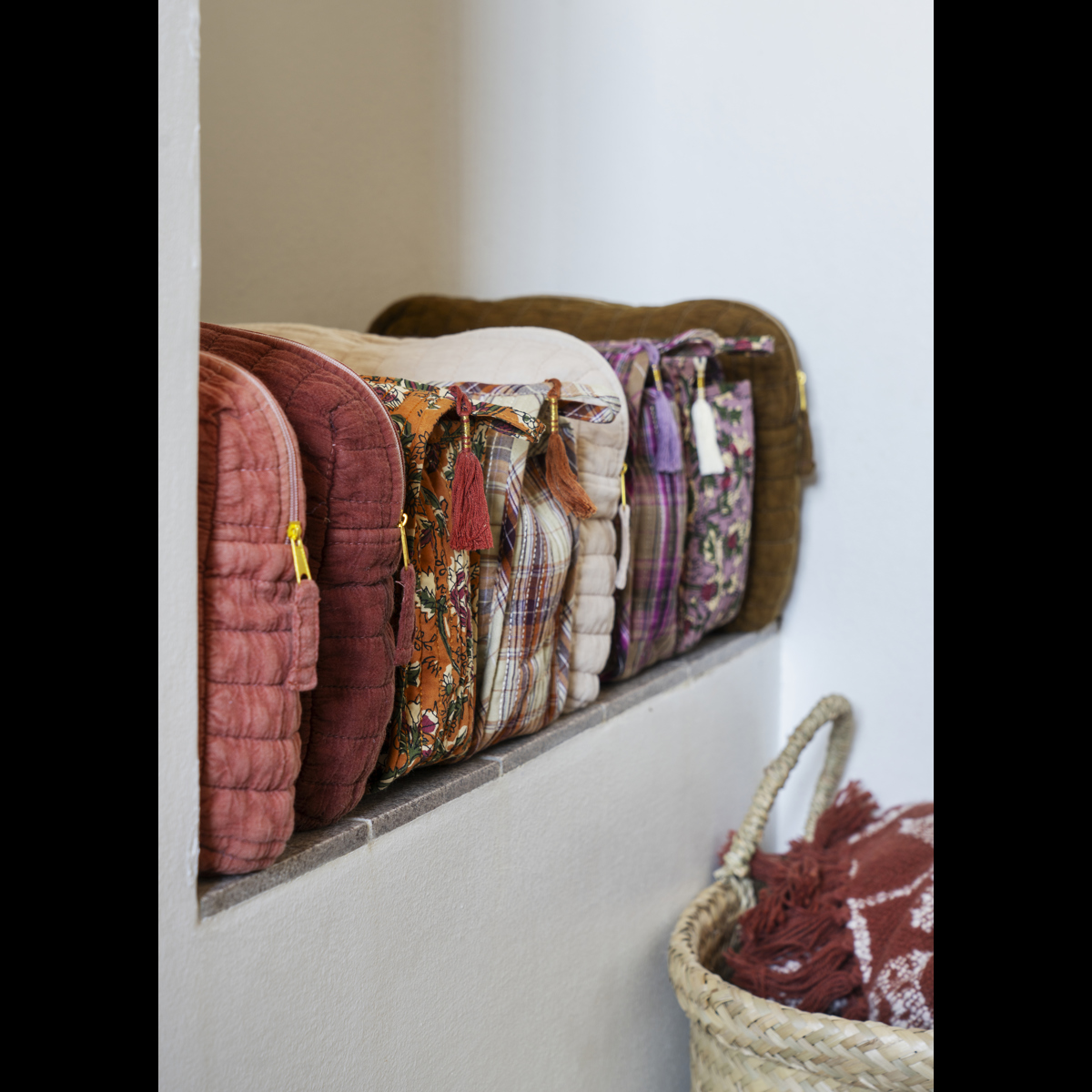 Reversible recycled cotton throw