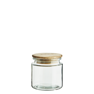 Glass jar w/ wooden lid