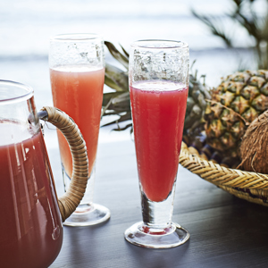 Glass jug w/ bamboo handle