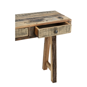 Recycled wooden console table