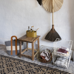 Stackable iron wire basket