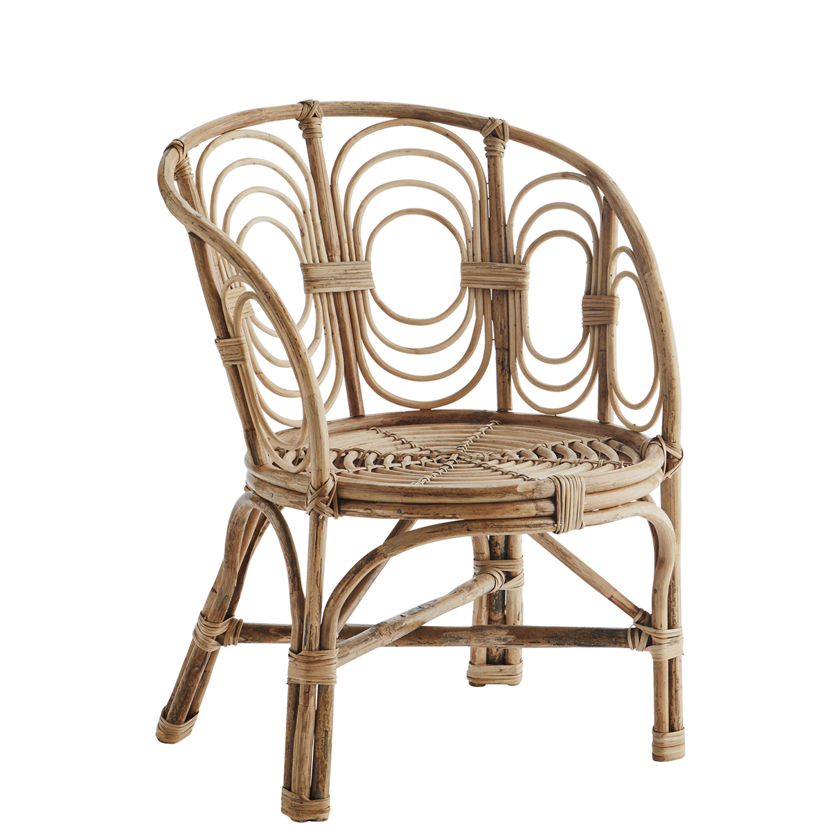 Round bamboo chair