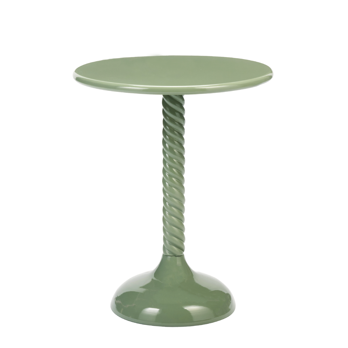 Round metal coffee table