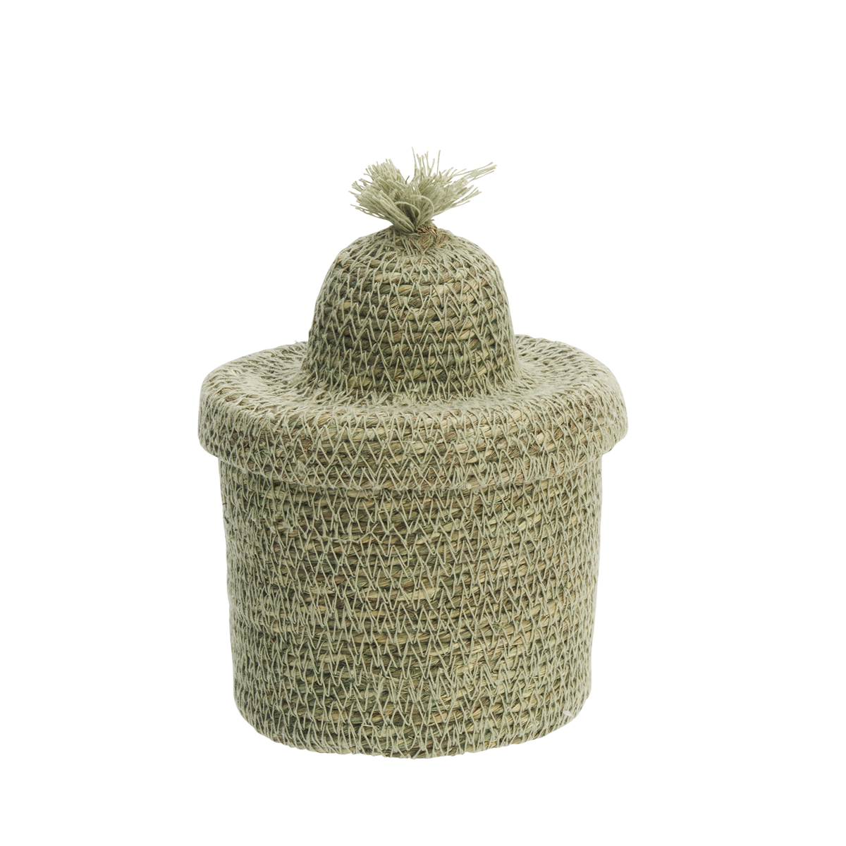 Seagrass basket w/ lid