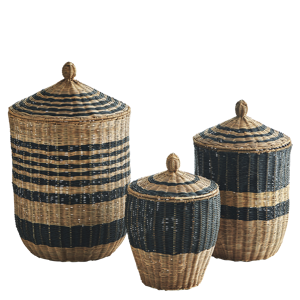 Rattan baskets w/ lid