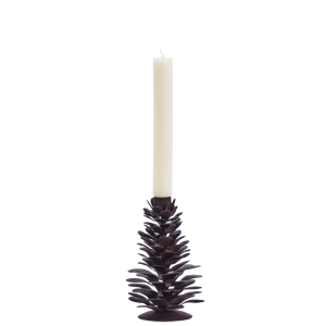 Iron pinecone candle holder
