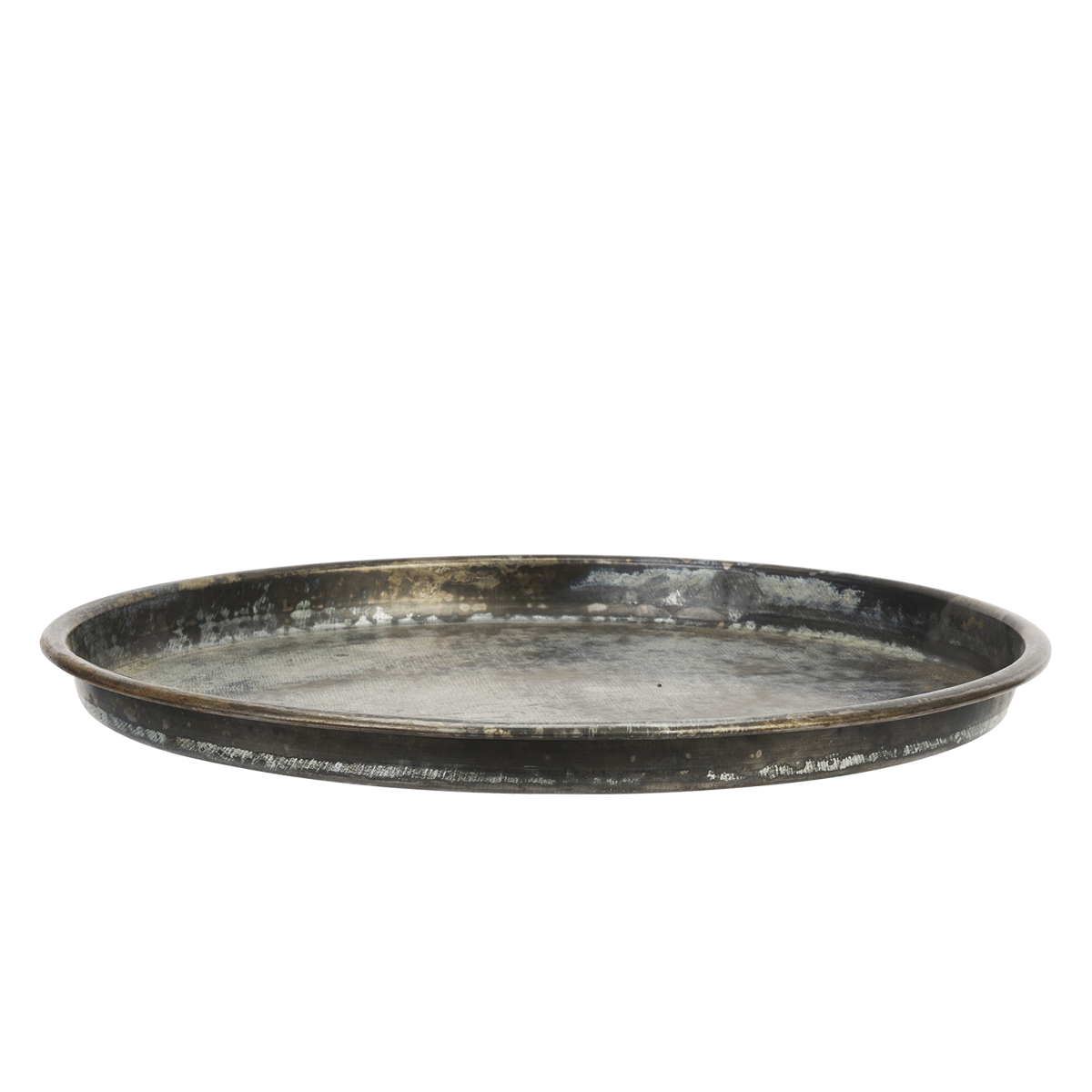Re-used round iron tray