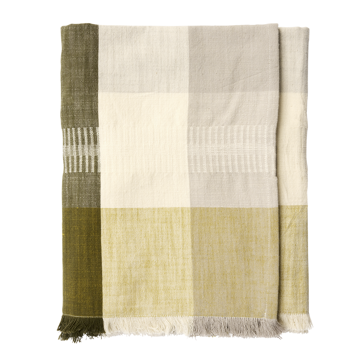 Checked cotton table cloth