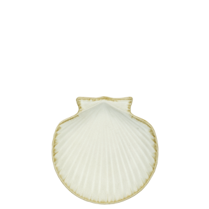 Stoneware sea shell tray