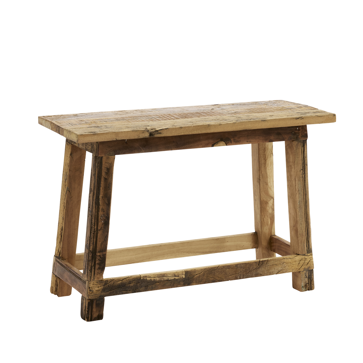 Recycled wooden bench