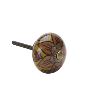 Hand-painted stoneware doorknob