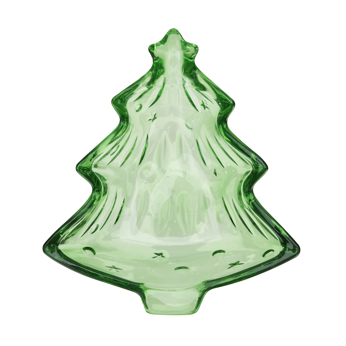 Christmas tree glass bowl