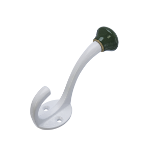 Iron hook w/ stoneware knob