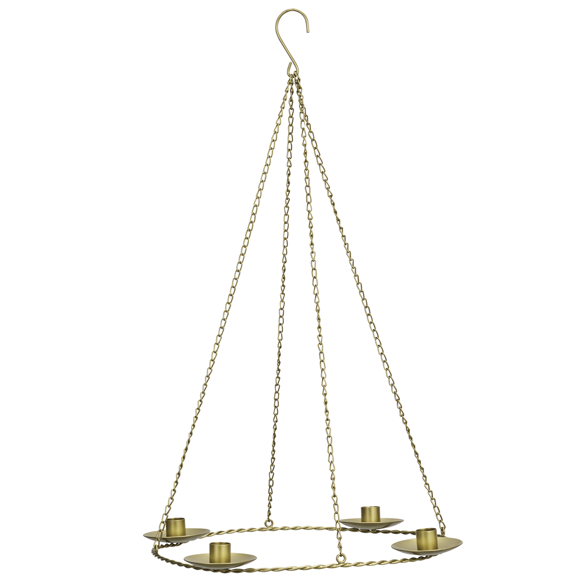Hanging iron candle holder