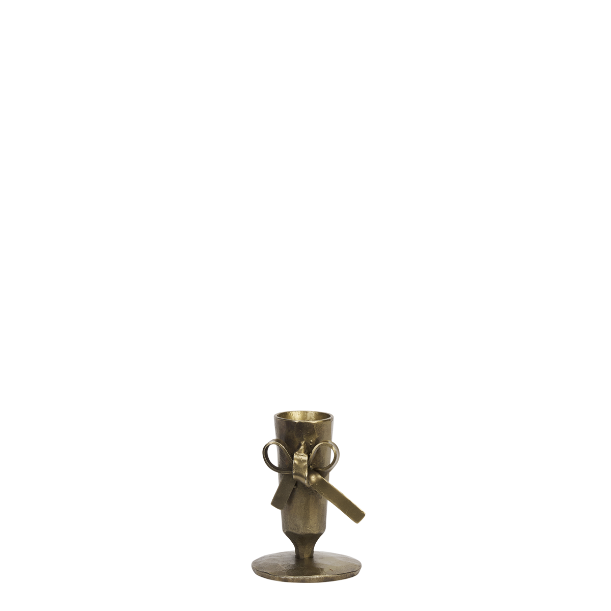 Iron candle holder w/ bow