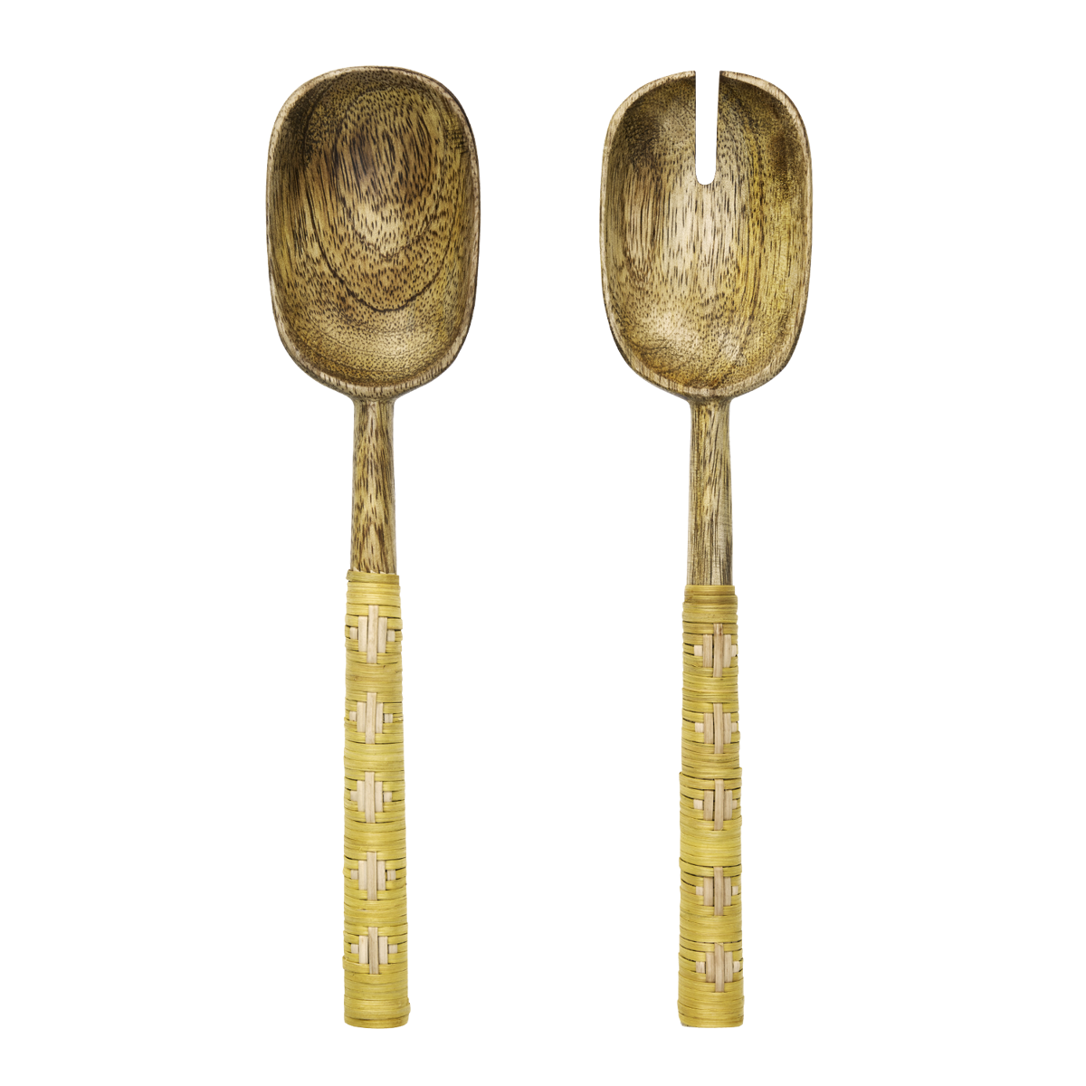 Wooden salad set w/ bamboo