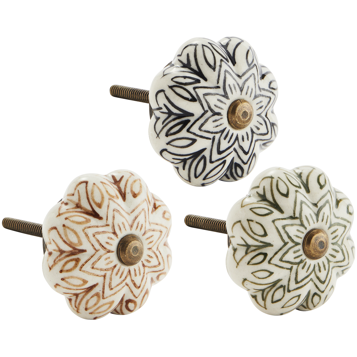 Hand-painted stoneware doorknob Hand-painted stoneware doorknob