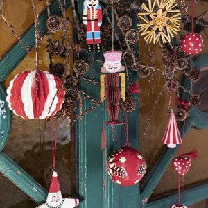 Handmade paper mache hearts