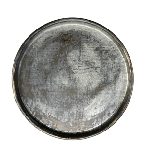 Re-used round iron tray
