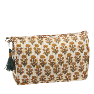 Quilted cotton washbag