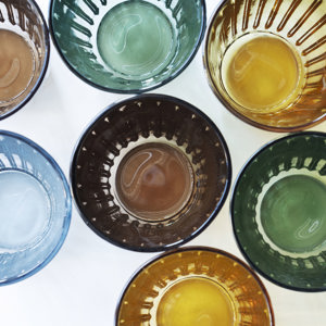 Coloured drinking glass
