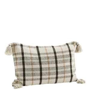 Checked cushion cover