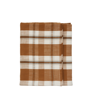 Checked cotton tablecloth