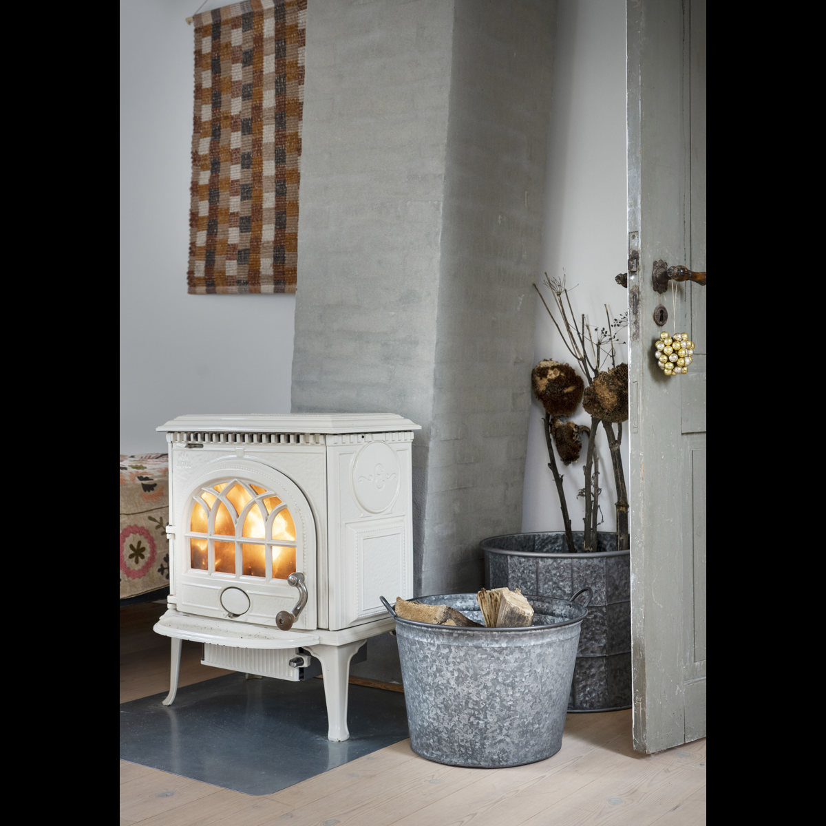 Galvanised iron planters