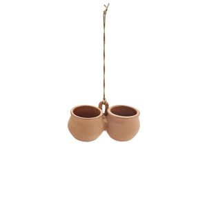 Hanging terracotta flower pots