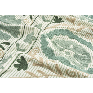 Suzani embroidered cotton throw