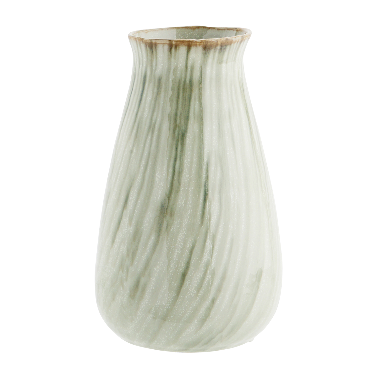 Striped stoneware vase