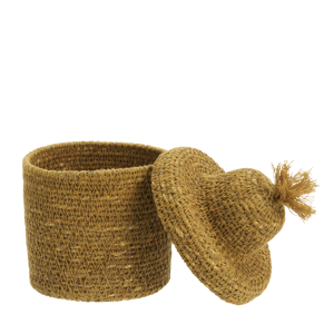Seagrass basket w/ lid